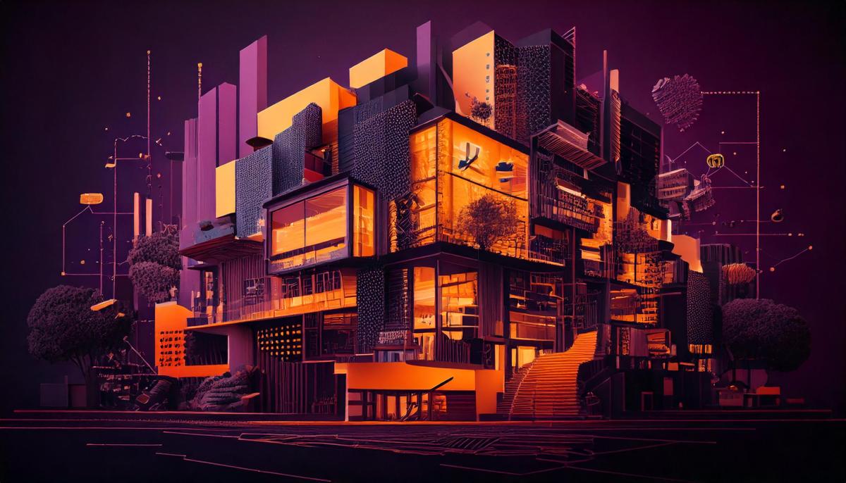 Illustration of a modern multi-storey building