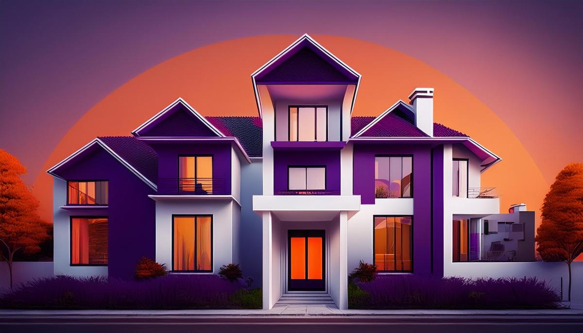 Illustration of a detached family house